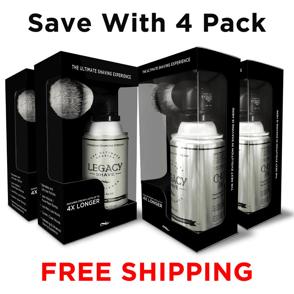 Save 20.00 With The Legacy Shave Ultimate Shaving Experience 4pack
