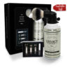 Legacy Shave's Dual Performance Gift Set: Legacy Shave Brush w/ Shave Cream and a Heavy Duty 4 Piece Black Stainless Steel Nail Grooming Kit