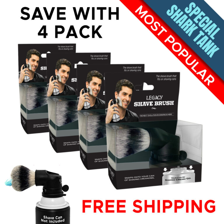 Legacy Shave Brush Shark Tank Special (4Pack) (Shave Cans Not Included
